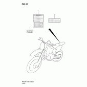 Схема вузла: Інформаційні наклейки для Suzuki RM125