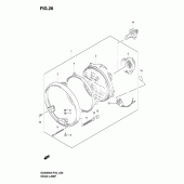 Схема узла: Фара (Gs500k3/uk3/hk3/huk3 p2,  p19,  p54) для Suzuki GS500