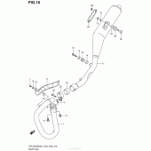 Схема узла: Выхлопная система для Suzuki DR-Z400 DR-Z400SM