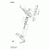 Схема вузла: Рульова траверса (Gsf1250sk7/sak7/sk8/sak8/sk9/sak9/sazk9/sl0/sal0) для Suzuki GSF1250 Bandit