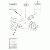Схема вузла: Наклейки для Suzuki GSX600 Katana