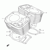 Схема вузла: Циліндр для Suzuki VL1500 Intruder C1500/Boulevard C90