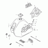 Схема узла: Топливный бак (Model s/t/v) для Suzuki DR200 DR200SE