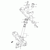 Схема узла: Рулевая траверса (E3/e33) для Suzuki DR-Z250