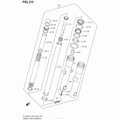 Схема узла: Вилка передней оси (Vl1500Bl4 E33) для Suzuki VL1500 Boulevard C90