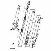 Схема узла: Передняя вилка (Model l) для Suzuki GSX-R1100