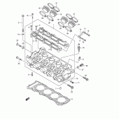 Схема вузла: Головка циліндра Suzuki GSX1300 Hayabusa