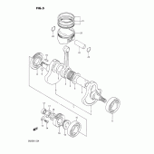 Схема узла: Коленчатый вал & Поршень для Suzuki DR250
