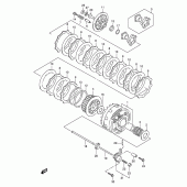 Схема вузла: Зчеплення (Model x/y/k1) для Suzuki TL1000