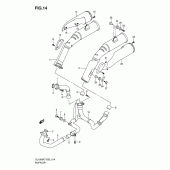 Схема вузла: Вихлопна система для Suzuki DL1000 V-Strom