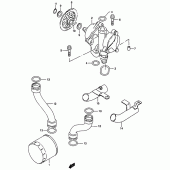 Схема вузла: Масляний насос для Suzuki GSF1200 Bandit