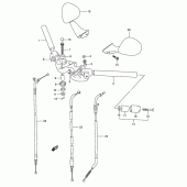 Схема вузла: Кермо & Тросики (Model k/l/m/n/p) для Suzuki GSX750 Katana