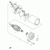 Схема вузла: Електричний стартер для Suzuki TU250