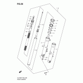 Схема узла: Передняя вилка для Suzuki DL1000 V-Strom