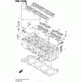 Схема вузла: Головка циліндра Suzuki GSX-R1000