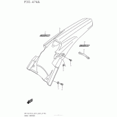 Схема вузла: Заднє крило для Suzuki RM-Z250