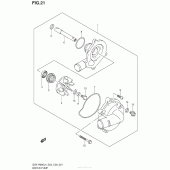 Схема узла: Водяной насос для Suzuki GSX-R600