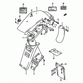 Схема вузла: Заднє крило (Model l/m/n/p) для Suzuki DR350