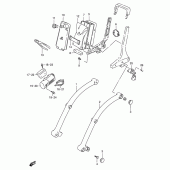 Схема вузла: Опори пасажира (Model t/v) для Suzuki VS600 Intruder 600