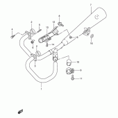 Схема вузла: Вихлопна система для Suzuki TU250