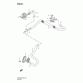 Схема узла: Система индукции воздуха для Suzuki DL650 V-Strom