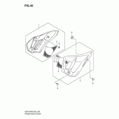 Схема вузла: Верхня накладка рами (Gsf1200/a) для Suzuki GSF1200 Bandit
