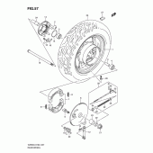 Схема вузла: Заднє колесо Suzuki VZ800 Intruder M800/ Boulevard M50