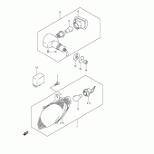 Схема вузла: Поворотники (Model k4) для Suzuki GSX1300 Hayabusa