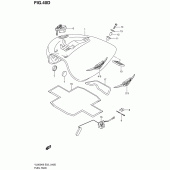 Схема вузла: Паливний бак (Model l0) для Suzuki VL800 Intruder C800/Boulevard C50