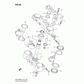 Схема узла: Кронштейн передней вилки для Suzuki DR-Z400 DR-Z400SM