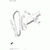 Схема узла: Цепь ГРМ & Натяжитель & Успокоитель для Suzuki DR-Z125 DR-Z125
