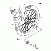 Схема узла: Переднее колесо для Suzuki DR650 DR650S