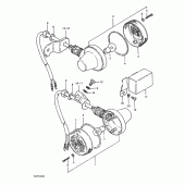 Схема узла: Поворотники для Suzuki TS250