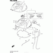 Схема вузла: Паливний бак (Gsx-R600L5 E28) для Suzuki GSX-R600