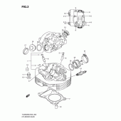 Схема узла: Головка цилиндра для Suzuki TU250