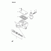 Схема вузла: Передній гальмівний циліндр (Ls650pg/pj/pk/pl, model m/r) для Suzuki LS650 Savage