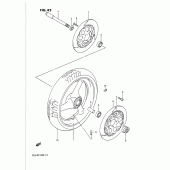 Схема вузла: Переднє колесо Suzuki GSX-R1100