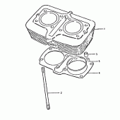 Схема узла: Цилиндр для Suzuki GSX400