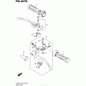 Схема вузла: Ручки керма (Dl650Xal7 E03) для Suzuki DL650 V-Strom