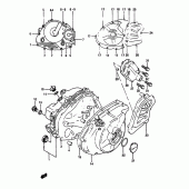 Схема узла: Крышки картера для Suzuki DR650 DR650S