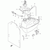 Схема вузла: Паливний бак для Suzuki AN400 Burgman (EU analogue of SkyWave)