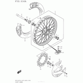 Схема вузла: Переднє колесо Suzuki RM-Z250
