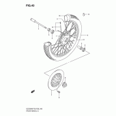 Схема узла: Переднее колесо для Suzuki GZ250 Marauder