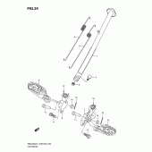 Схема узла: Подножки для Suzuki RMX450
