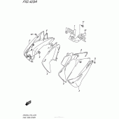 Схема узла: Накладка топливного бака (Gw250L5 P33) для Suzuki GW250 Inazuma