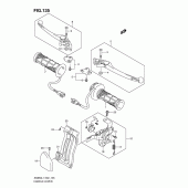 Схема узла: Ручки руля (An650al1 e19) для Suzuki AN650 Burgman (EU analogue of SkyWave)