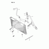 Схема вузла: Олійний охолоджувач для Suzuki GSX1100