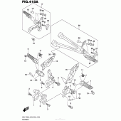Схема вузла: Підніжки для Suzuki GSX-R750