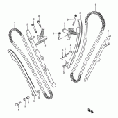 Схема вузла: Ланцюг ГРМ & Натягувач & Заспокоювач Suzuki VZ800 Marauder