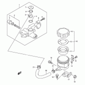 Схема узла: Передний тормозной цилиндр для Suzuki GSX-R750